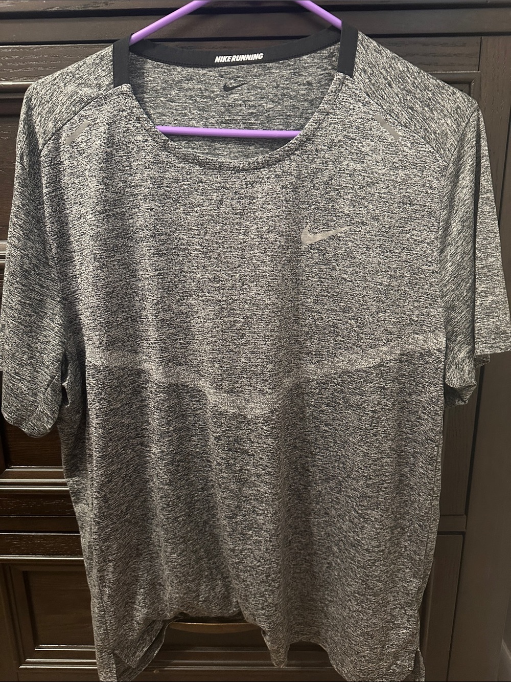 Nike Men’s Gray Heather Short-Sleeve Running Tee
